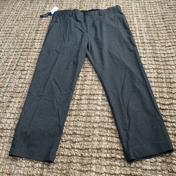 POLO Ralph Lauren Dress Pants Mens 40x30 Stretch Straight Fit Grey Heather $98 - Picture 7 of 9